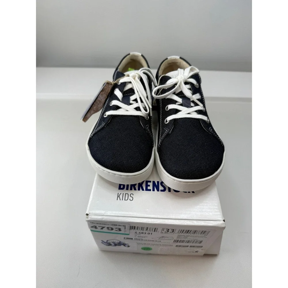 Birkenstock Arran Blue Denim Sneakers Shoes 33 US L2‎ 448301 Youth Size 2 NWB